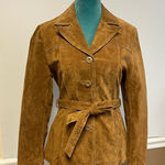wilson's leather Vintage 2000s Wilson’s Leather Suede Belted Coat |Women’s Small Boho Western Y2K Photo 0