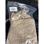 Madewell  Gingham Linen Blend Blazer Jacket Tan White XXS Photo 8