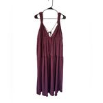 Free People  Beach NEW Martina Burgundy Maxi Dress Photo 3