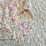 Ganni Ditsy Floral Ruffle Front Blouse Sheer Button Up Top Size M / L Photo 7