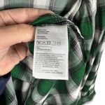 H&M Women’s Plaid Button Down Beetle Beaded Embellished Top Green/White 4 Photo 9