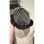 American Vintage Vintage 50-60's Bellini Originals Black cocktail tilt Hat Silver Feather Accent Photo 14