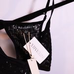 For Love & Lemons NEW  Tracy Cut Out Knit Crochet Midi Pullover Dress Black L Photo 2