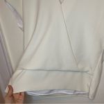 MM.LaFleur Antonia Draped Front Short Sleeve Top Eco Soft Weave Ivory Sz Small Photo 8