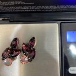 Vintage Unsigned Juliana Amethyst Purple Rhinestones Climber Clip On Earrings Photo 3