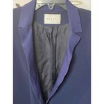 Sandro  Blazer Jacket 4/6 Blue Viscose Business Casual Holiday Office One Button Photo 4