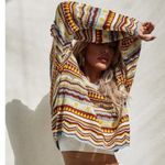 Women’s Blue Multi Hollow Open Crochet Cropped Sweater sz xs Photo 5