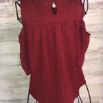 Lucky Brand red open shoulder shirt formal or everyday shirt size XS Photo 10