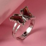 Adjustable Changing Color Butterfly Mood Ring Photo 0