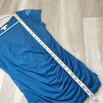 Vintage Mesh Top ruched wrap fitted womens Blue (medium) y2k going out party Photo 6