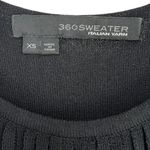 360 Sweater | XS | Black Knit Tank Long Fringe Front Made with Italian Yarn Photo 6