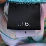 J.T.B. Floral Strapless Dress‎ Blue Size 8 Photo 7