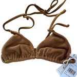 Good American Always Fits Women's Medium Brown Tiny Ties Bathing Suit Top Photo 2