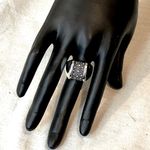 MICHAEL DAWKINS Sterling Silver Starry Night Oxidized Caviar Accented Ring Sz 7 Black Photo 10