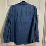 Chico's Women’s Chico’s long sleeve button down shirt chambray blue sparkle plus size 2 Photo 3