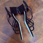 Doen Reve Block Heeled Sandal Black Suede Womens 37 NIB Size 6.5 Photo 2