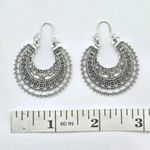 None Silver Floral Paisley Dangle Hoop Hook Earring Boho Fashion Jewelry ZB01 #01 Photo 1
