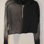 Two Tone Half Zip Hoodie Sweater Size L Photo 0