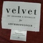 Velvet‎ By Graham Spencer For Anthropologie Womens Rust Colored Shirt Blouse 1X Brown Photo 4