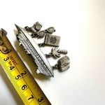 JJ Jonette cruise ship dangles brooch Silver Photo 3