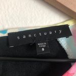 Anthropologie  Sanctuary Linen Black Contrast Multicolor Straps Keyhole Tank Top Photo 2