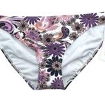Salt + Cove Juniors Printed Hipster Bikini Bottoms Paisley Floral White Purple L Size undefined Photo 2