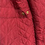 Crown & Ivy Womens  Quilted Puff Crimson Red Jacket Gold Hardware Cozy Warm Small Photo 5