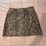 Prómesa Promesa NWT zip closure faux snake skin brown tan mini skirt w/pockets. Size M. Photo 8