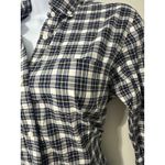 Tomas Maier Plaid Shirt Dress Long Sleeve Collared Button Down Italian SIZE 4 Blue Photo 2