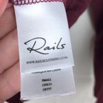 Rails  Leigh Port Maroon Velvet Lace Up Long Sleeve Top Relaxed Fit Size Small Photo 7