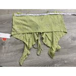 Cider V-NECK FLORAL TIE FRONT BOW LACE RUFFLE HEM CROP CAMI TOP 1X Photo 1