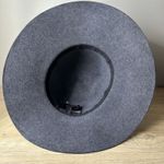Phenix Hat Grey Wool Floppy Wide Brim Fedora Wool Leather Trim Boho Western Vibe Gray Photo 5