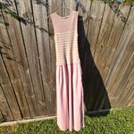 Taylor Poplin/knit Midi Dress Pink Small Photo 8
