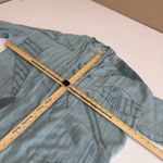 Soft Surroundings  Cardigan 2X Plus Size Blue Linen Blend Embroidered Kimono Photo 5