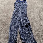 Derek Heart  Navy White Striped Sleeveless Jumpsuit SIZE S Photo 5
