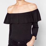 ZARA Off Shoulder Black Bodysuit Photo 0
