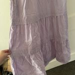 Quince 100% Organic Cotton Poplin Tiered Lilac Dress XS stretch Purple Photo 13