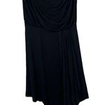 White House | Black Market WHBM Black Strapless Asymmetrical Hem Jersey Dress 8 Photo 0
