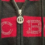 BCBGMAXAZRIA Vintage Y2K Rabbit Hair Knit Bedazzled Long Hooded Sweater Size XL Photo 6