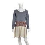 Umgee Colorblock Babydoll Dress Size S Tiered Fringe Hem Boho Cottage Photo 1