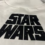ZARA NEW NWT SZ Small Star Wars Sweatshirt Princess Leia Ruffle White graphic Photo 5