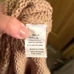 IMPRESSIONS chunky metallic animal pattern sweater Tan Size M Photo 5