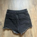 ZARA  Black Jean Shorts with Distressed Hem Photo 2