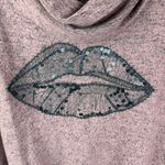 Torrid  2X Lips Relaxed Fit Super Soft Plush Sequin Pullover Tunic Sweatshirt Photo 2