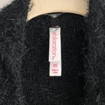 Xhilaration New Eyelash Knit Open Front Cardigan Fuzzy Soft Sweater Black Photo 11