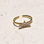 Dainty Crown Design CZ Ring Gold Photo 3