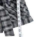 Blue Les Copains Black White Plaid Double Breasted Short Trench Coat Jacket Photo 7