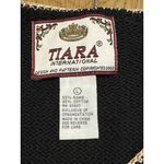 Tiara International Cardigan Sweater Sz L Embroidered Button Floral Sequin 2002 Photo 2