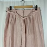 Ann Taylor Factory | Light Pink Linen Blend Pants L PETITE Photo 1