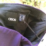 ASOS NWT  Strapless Sweetheart Neckline Purple Black gathered Jumpsuit Size 6 Photo 2